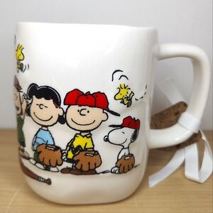 🆕️ Rae Dunn Game Day Peanuts Snoopy Baseball Double Sided Mug